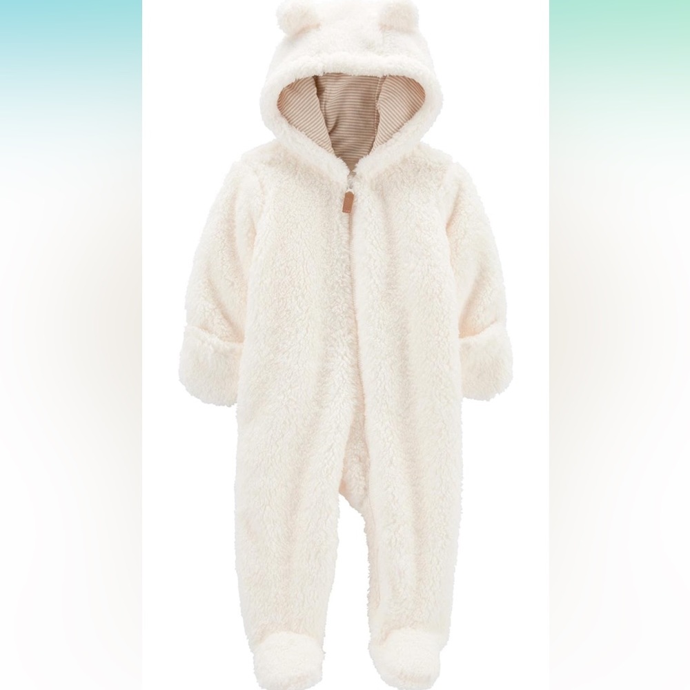 CARTERS 3 month fleece bunting NWT